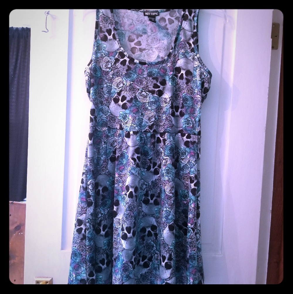 Hot Topic watercolor Skull dress